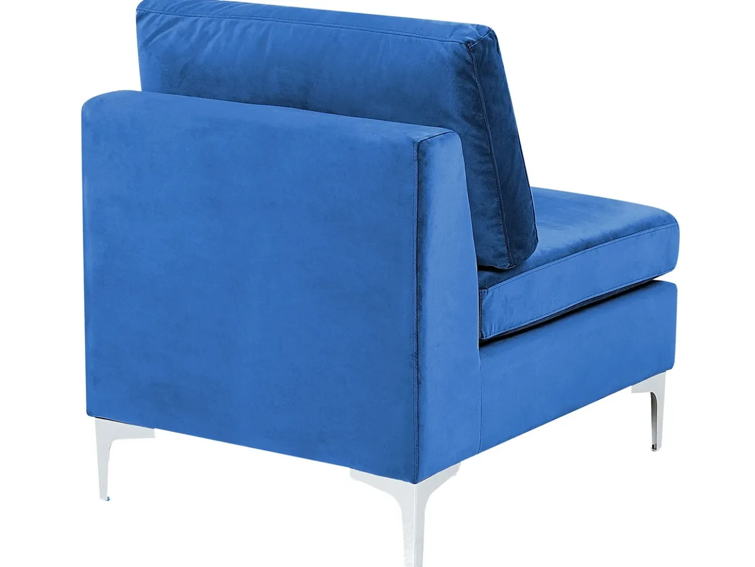 EVJA 6 personers U-formet modulsofa Navy Blå Velour med fodskammel