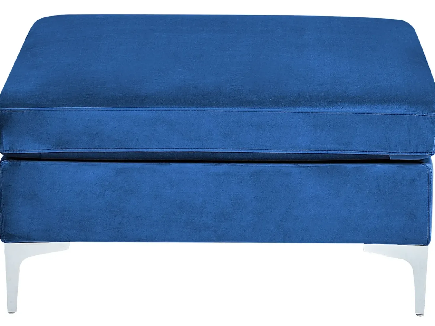 EVJA 6 personers U-formet modulsofa Navy Blå Velour med fodskammel