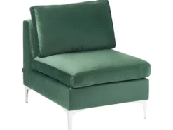 EVJA 6 personers U-formet modulsofa Grøn Velour