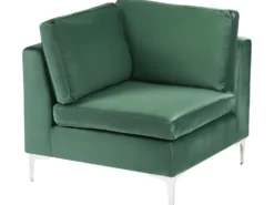EVJA 6 personers U-formet modulsofa Grøn Velour