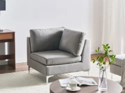 EVJA Hjørnemodul Grå Velour