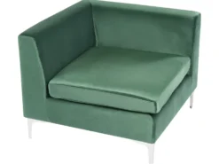 EVJA Hjørnemodul Grøn Velour