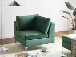 EVJA Hjørnemodul Grøn Velour