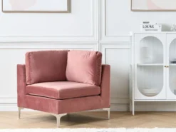 EVJA Hjørnemodul Lyserød Velour