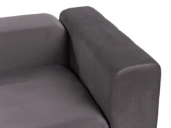 FALSTERBO 3 personers Modulsofa Mørkegrå Velour med fodskammel