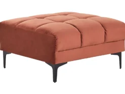 Fodskammel ALNES Velour Murstensrød