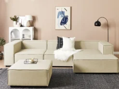 Fodskammel APRICA Kunstlinned Beige