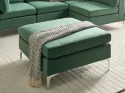 Fodskammel EVJA Velour Grøn