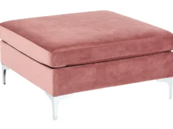 Fodskammel EVJA Velour Lyserød