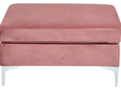 Fodskammel EVJA Velour Lyserød