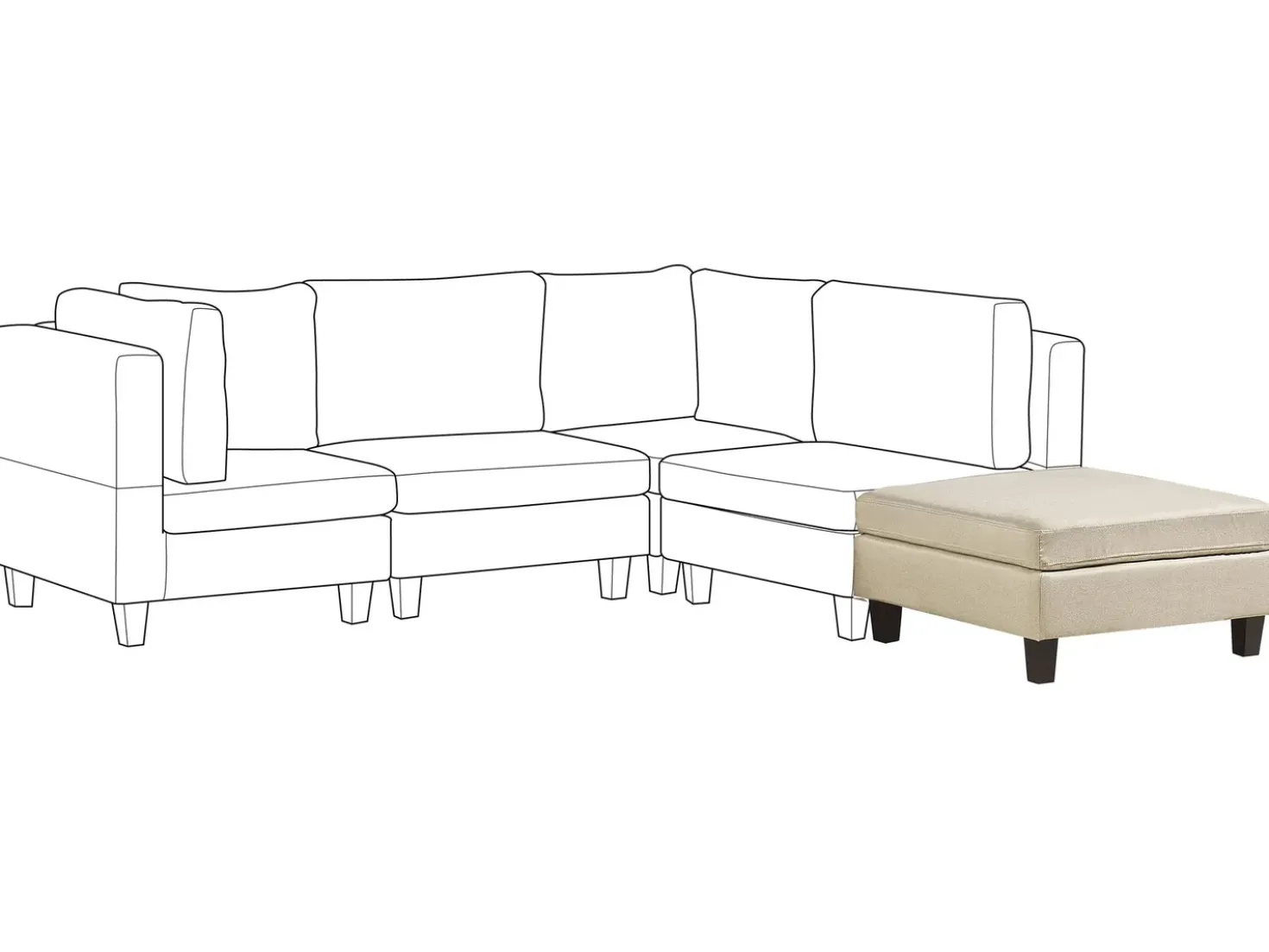 Fodskammel FEVIK Beige