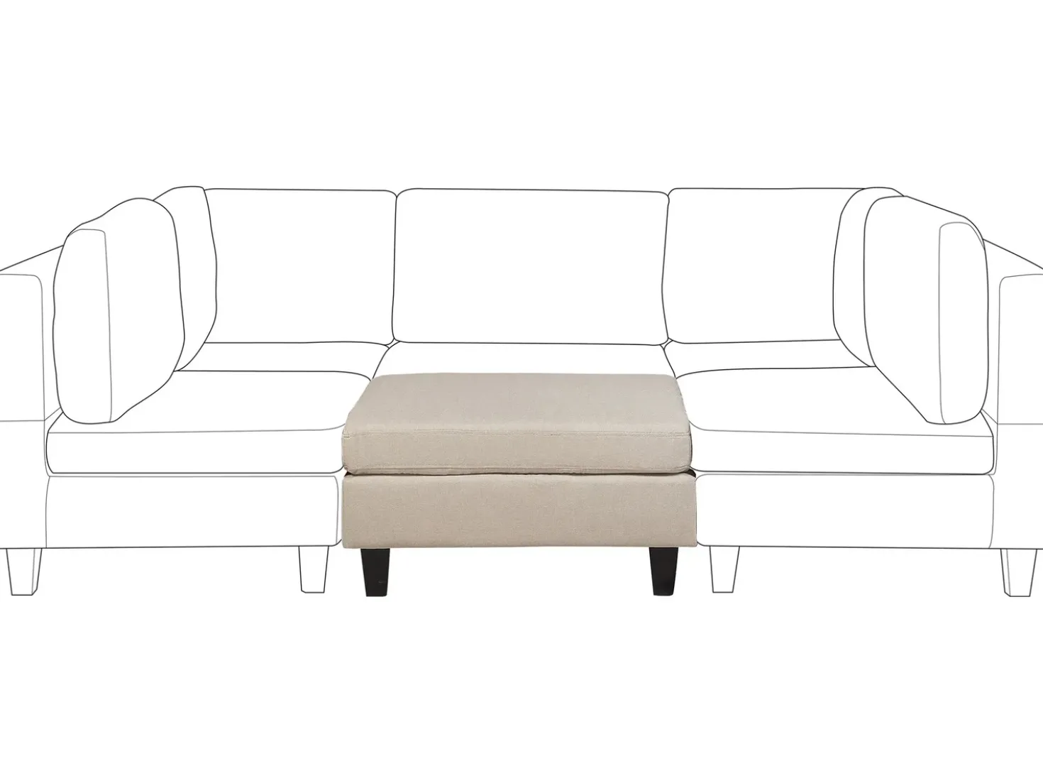 Fodskammel FEVIK Beige