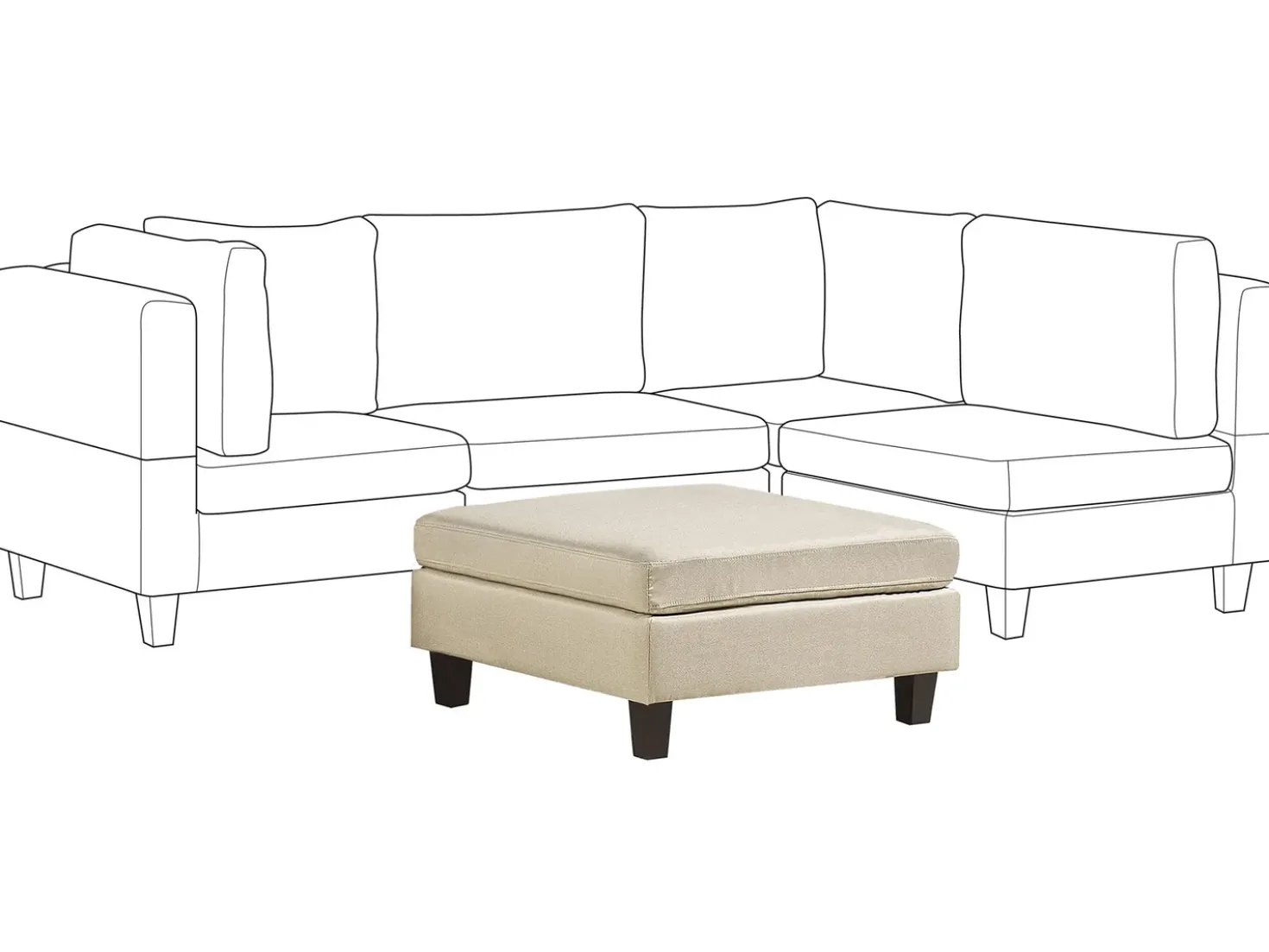Fodskammel FEVIK Beige