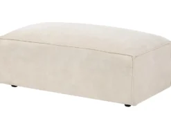 Fodskammel HELLNAR Velour Lys Beige