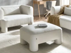 Fodskammel HOGBO Hvid