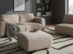 Fodskammel KIVVIK Boucle Beige