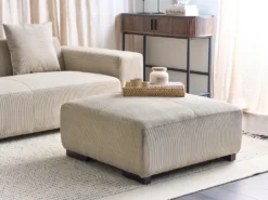 Fodskammel LUNGO Fløjl Beige