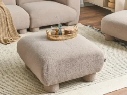 Fodskammel MJALBI Boucle Beige