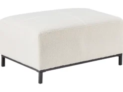 Fodskammel OSLO Boucle Hvid