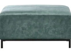 Fodskammel OSLO Velour Blågrøn