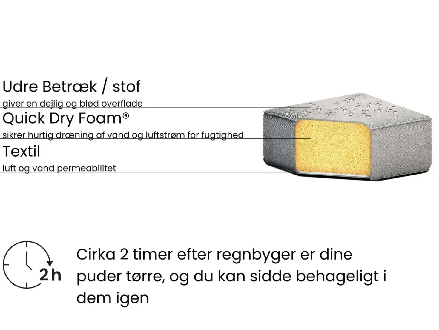 Fodskammel ROVIGO Lysegrå
