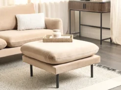 Fodskammel VINTERBRO Velour Beige