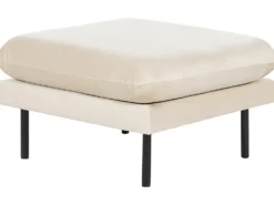 Fodskammel VINTERBRO Velour Lys Beige