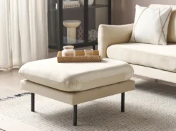 Fodskammel VINTERBRO Velour Lys Beige