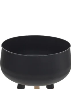Forhøjet plantekrukke AGROS 30 cm Sort Metal