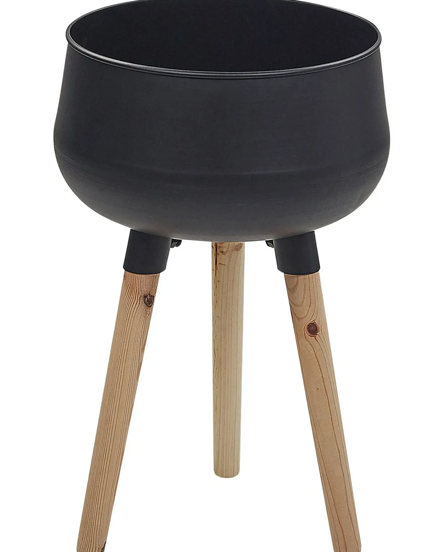 Forhøjet plantekrukke AGROS 30 cm Sort Metal
