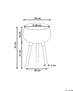Forhøjet plantekrukke AGROS 30 cm Sort Metal