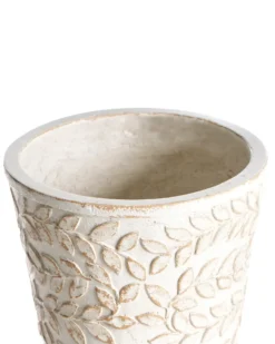Forhøjet plantekrukke ALIARTOS 26 cm Cremehvid