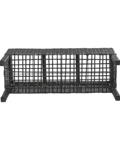 Forhøjet plantekrukke CARAGANA 77 cm Sort PE-rattan