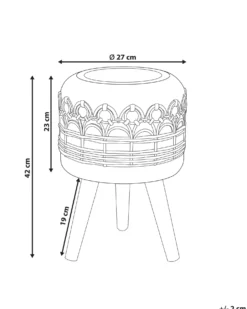 Forhøjet plantekrukke CYRTOMIUM 27 cm Lysebrun