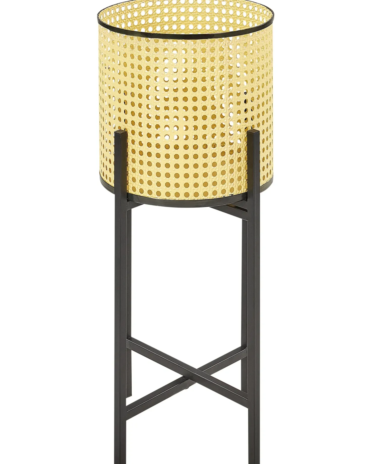 Forhøjet plantekrukke FALLOPIA Metal 25 cm Beige