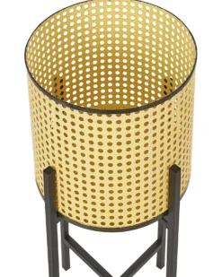 Forhøjet plantekrukke FALLOPIA Metal 25 cm Beige
