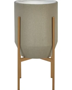 Forhøjet plantekrukke HYBRIDUM Metal 33 cm Grå