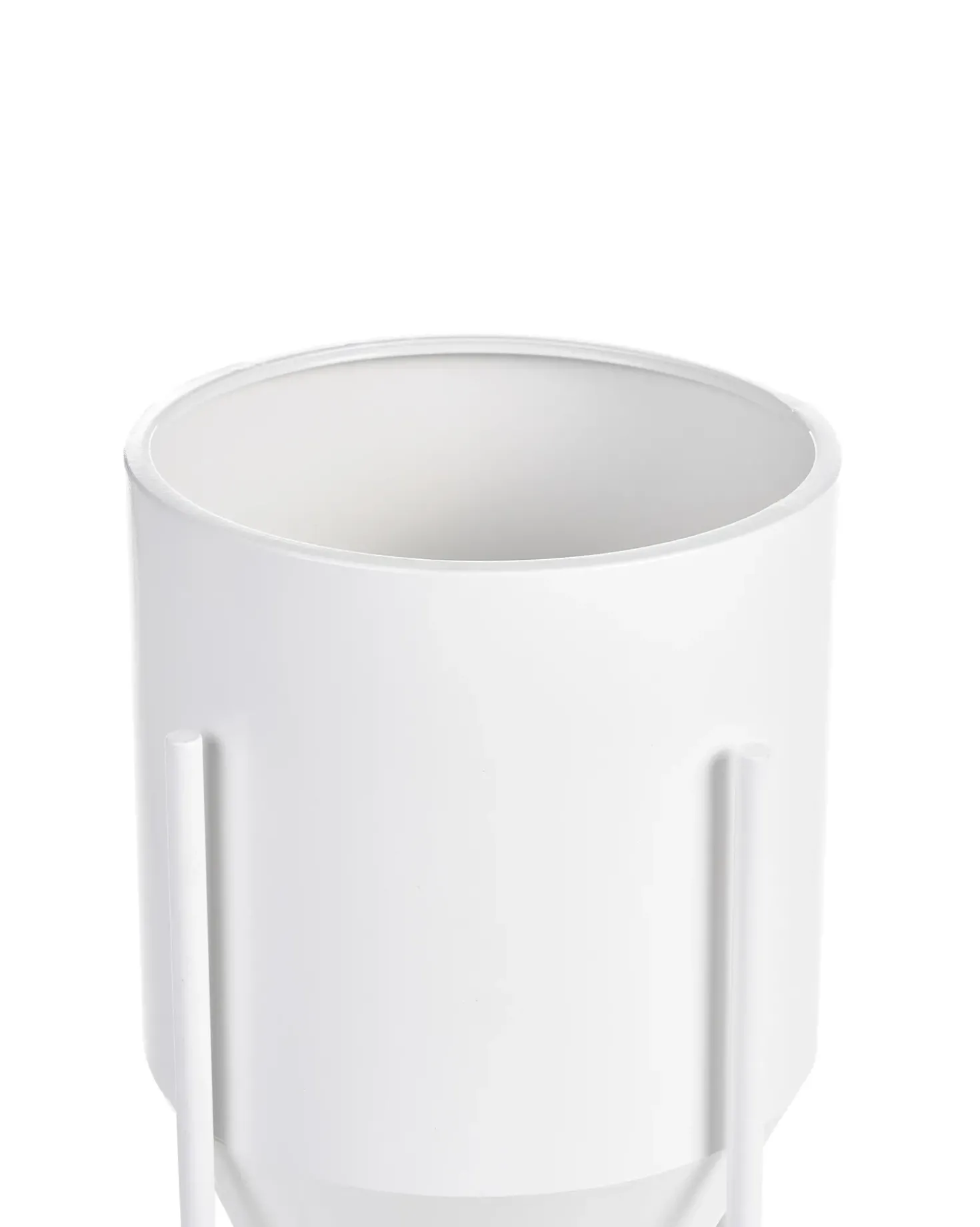 Forhøjet plantekrukke HYBRIDUM Metal 33 cm Hvid