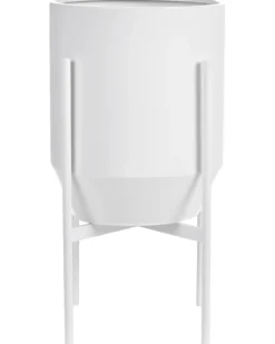 Forhøjet plantekrukke HYBRIDUM Metal 33 cm Hvid