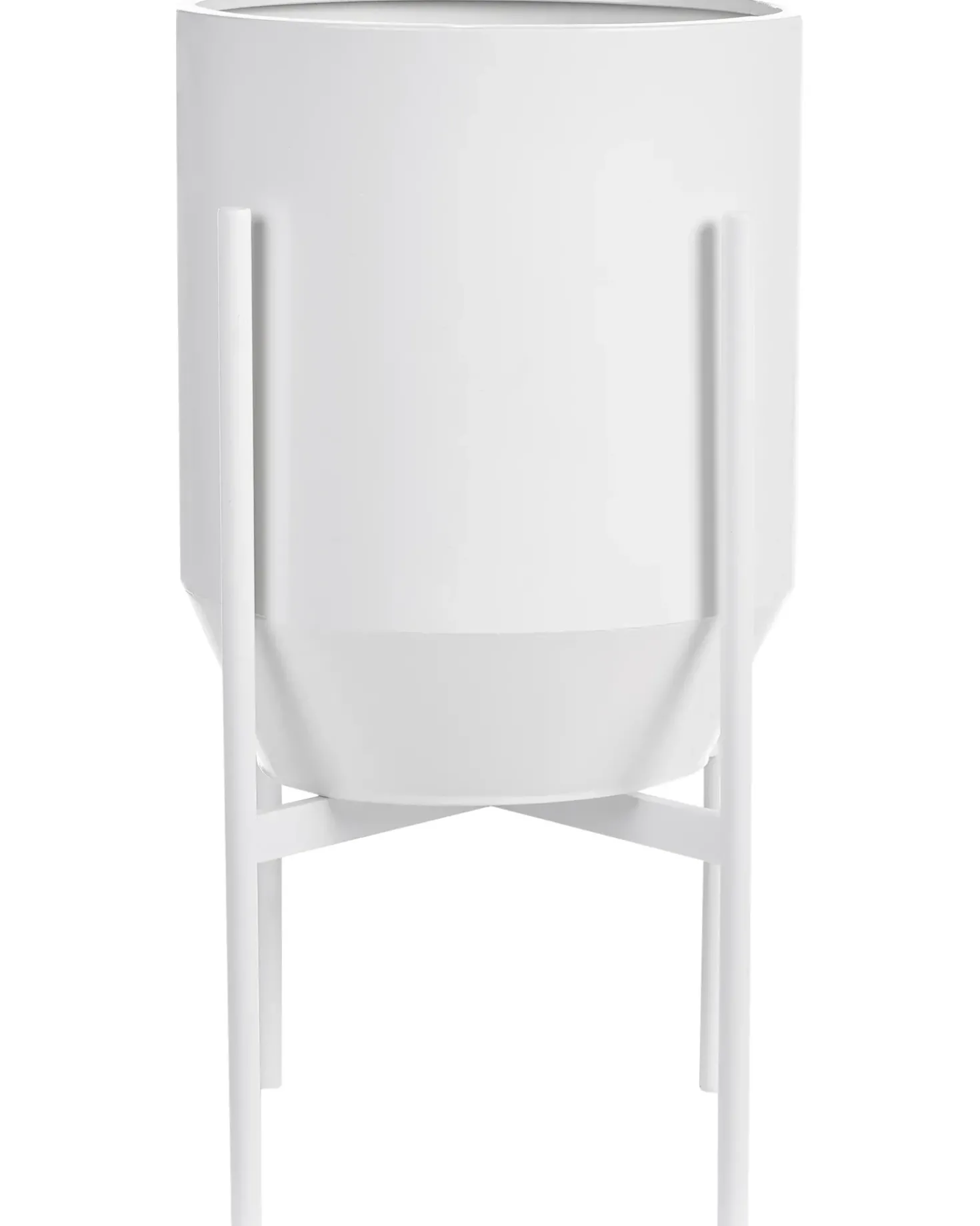 Forhøjet plantekrukke HYBRIDUM Metal 33 cm Hvid