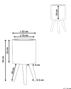 Forhøjet plantekrukke KOTTES 22 cm Lysebrun
