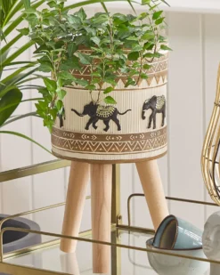 Forhøjet plantekrukke KOTTES 22 cm Lysebrun