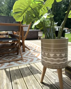 Forhøjet plantekrukke MILINA 30 cm Beige