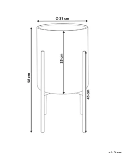 Forhøjet plantekrukke NEMOROSA Metal 31 cm Hvid