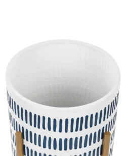 Forhøjet plantekrukke NEMOROSA Metal 31 cm Hvid