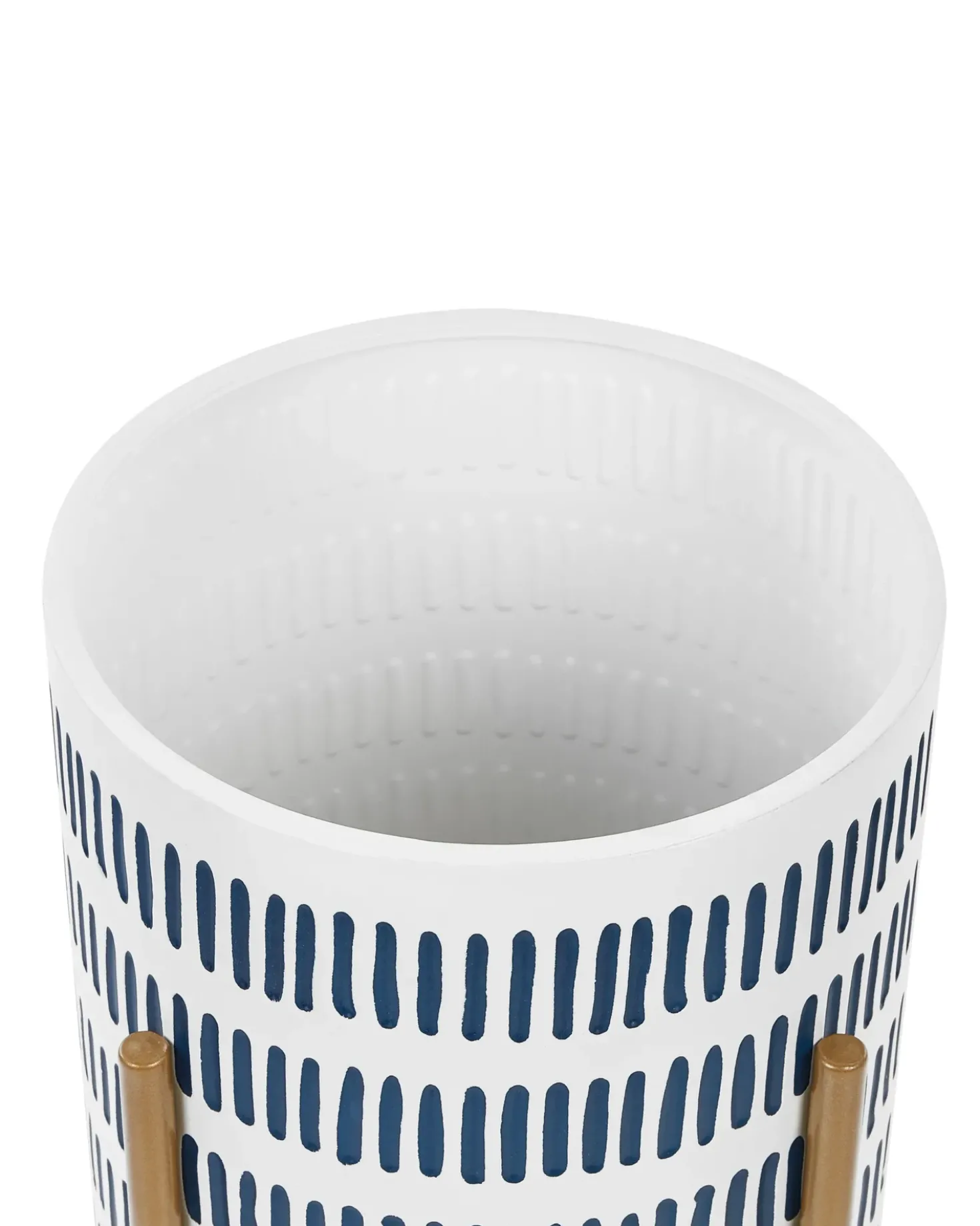 Forhøjet plantekrukke NEMOROSA Metal 31 cm Hvid