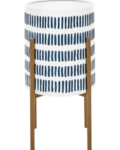 Forhøjet plantekrukke NEMOROSA Metal 31 cm Hvid
