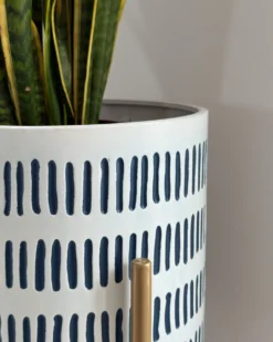 Forhøjet plantekrukke NEMOROSA Metal 31 cm Hvid