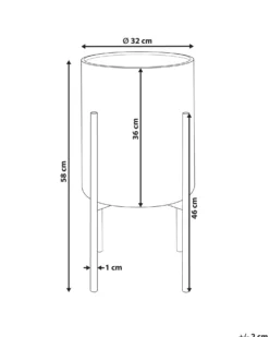 Forhøjet plantekrukke SEROTINA Metal 32 cm Sort