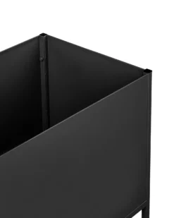 Forhøjet plantekrukke TAPIEN Metal 70 cm Sort